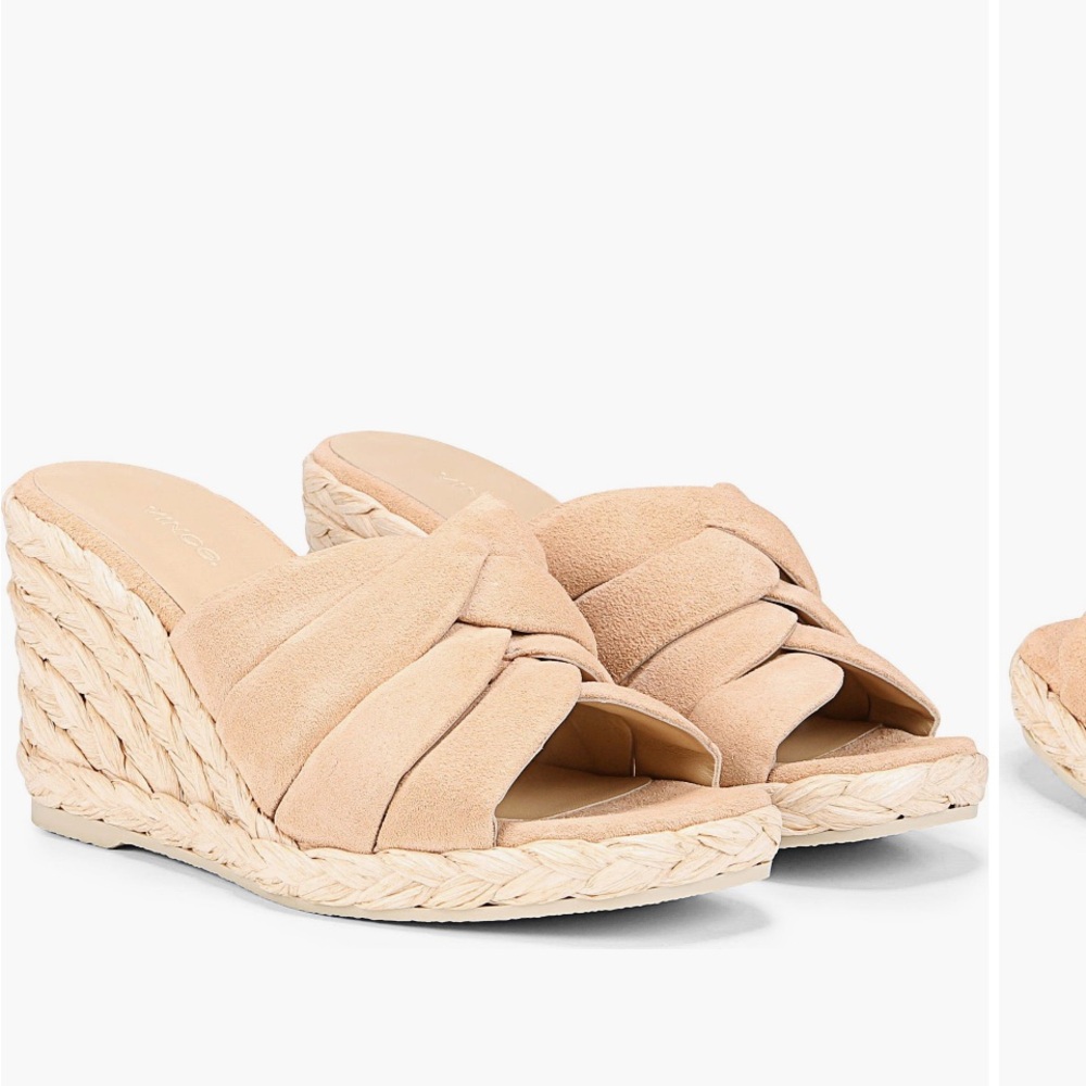 Vince Tan Wedge Sandals